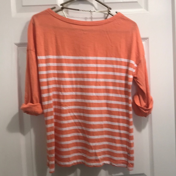 Old navy, coral and white striped, casual top - Picture 6 of 7